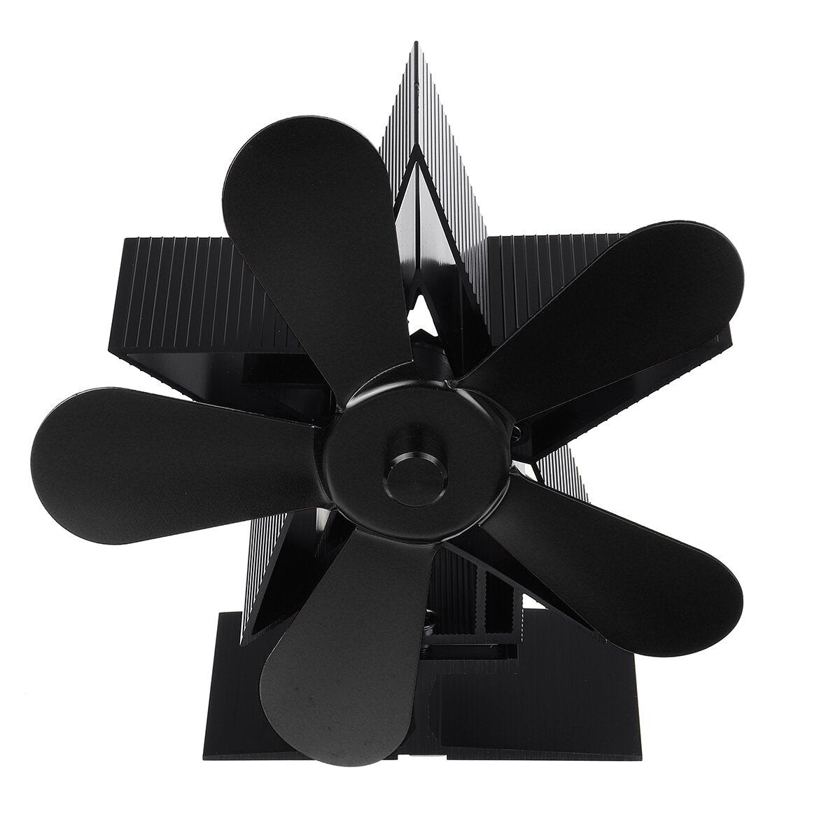 4 Blades Heat Powered Wood Stove Fan Eco Friendly Wood Log Burner Fireplace Fan