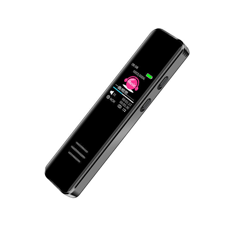 Digital Voice Activated Recorder HD Dictaphone with VOR Function MP3 WAV Player Subtle Slim Audio Recording IPS Screen