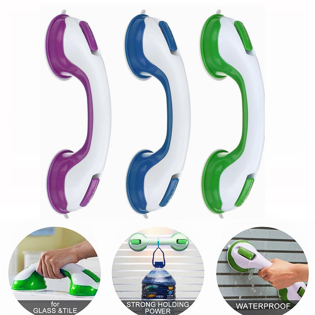 Grip Suction Cup Safe Helping Handle Bath Tub Bathroom Shower Grab Bar Handrail Door Handles
