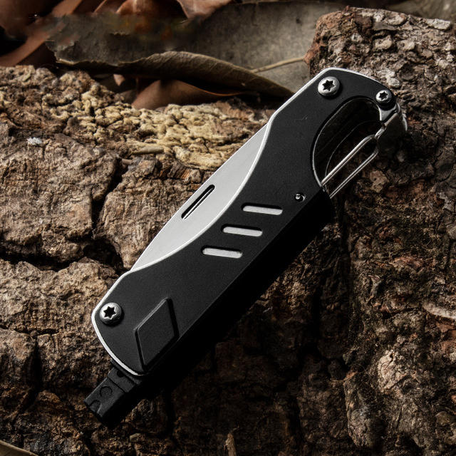 10 IN 1 55mm Steel Outdoor Survival Multifunctional Tools Screwdriver Bottle Opener Folding Knife