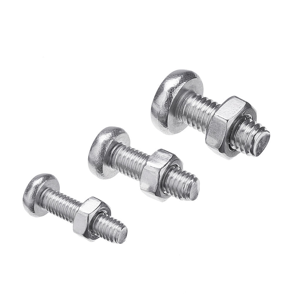 480Pcs M4 M5 M6 Torx Screw Pan&Flat Head 304 Stainless Steel Bolt Assortment
