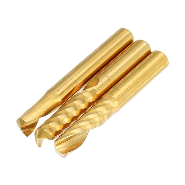 6mm Shank Single Flute 12/15/17/22mm End Mill Cutter Titanium Coated Spiral Drill CNC Bit
