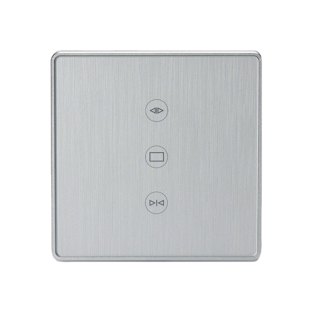 WiFi Curtain Switch Type 86 EU Standard Metal Frame Brushed Wall Curtain Switch