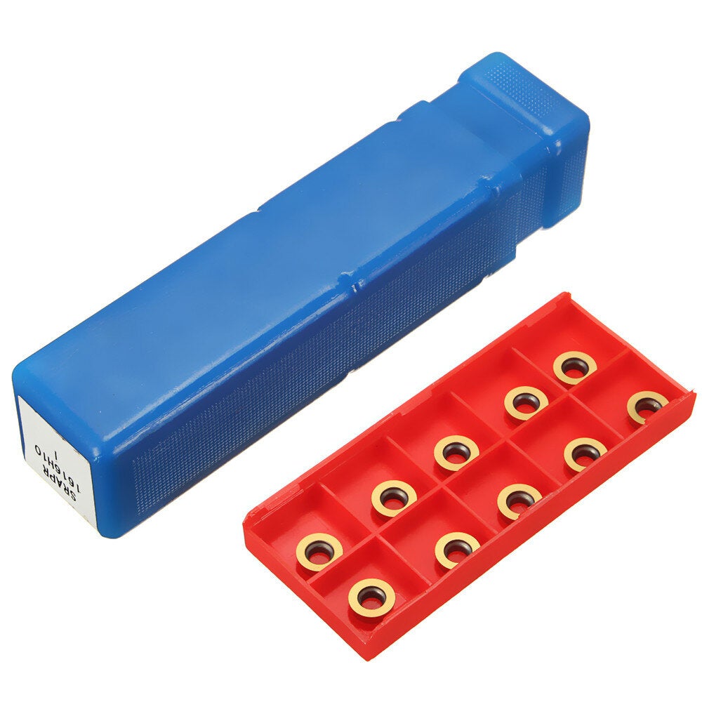 Face Milling External Lathe Holder with 10pcs RPMT10T3MO Inserts Turning Tool Set