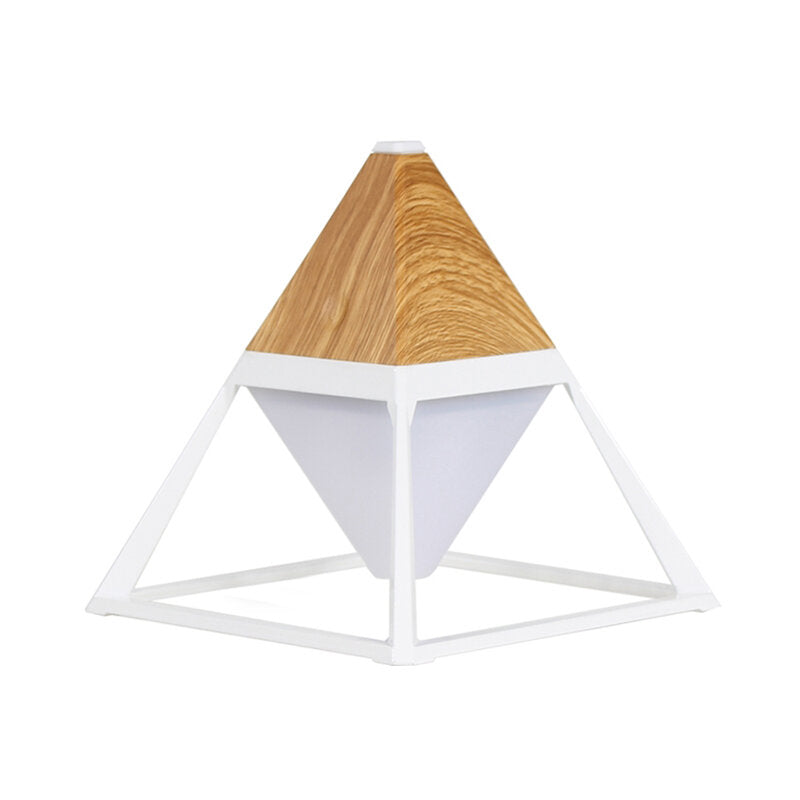 Diffuser LED Night Light USB Interface Charging Wall Lamp Art Pyramid Shape 2200mAh Battery Life