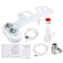 Toilet Seat Attachment Water Spray Non-electric Cold/Hot Adjustable Dual Nozzle