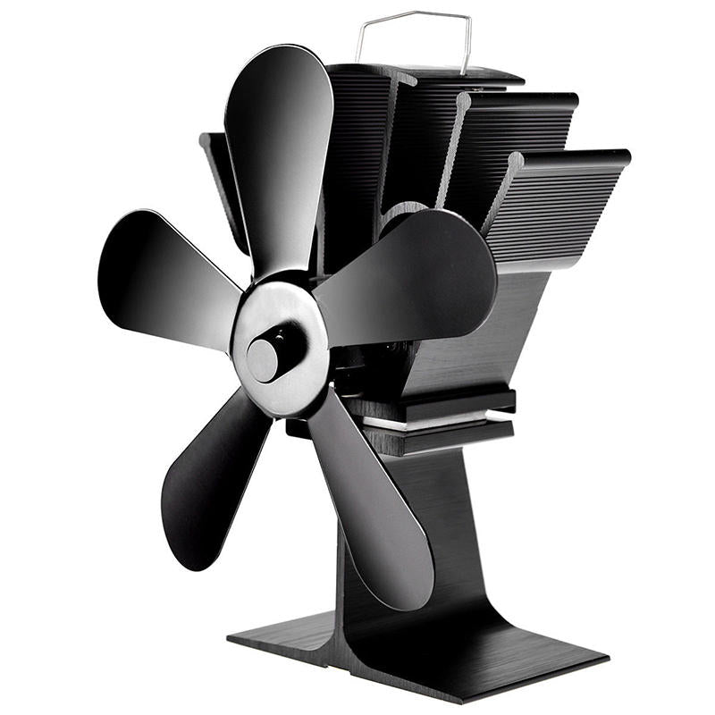 8.8inch 5 Blades Fireplace Fan Wood Burner Stove Thermal Heat Power Fan