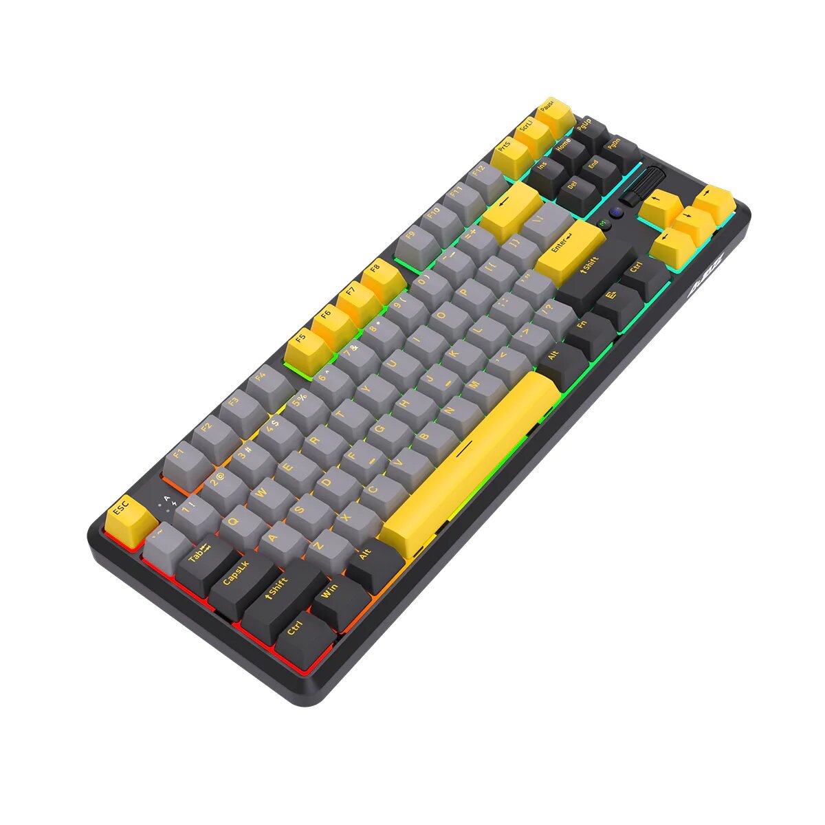 87 Keys 3 Mode Bluetooth Gaming Mechanical Keyboard RGB Backlit Wireless Keyboards Hot Swappable Ergonomic for Win/MacOS/iOS/Andriod