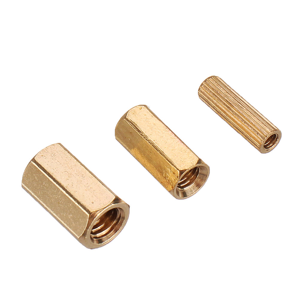 360Pcs M2/M3/M4 Male-Female Female-Female Knurled Brass Round Thread Hex Column Standoff Support Spacer Pillar for PCB Board