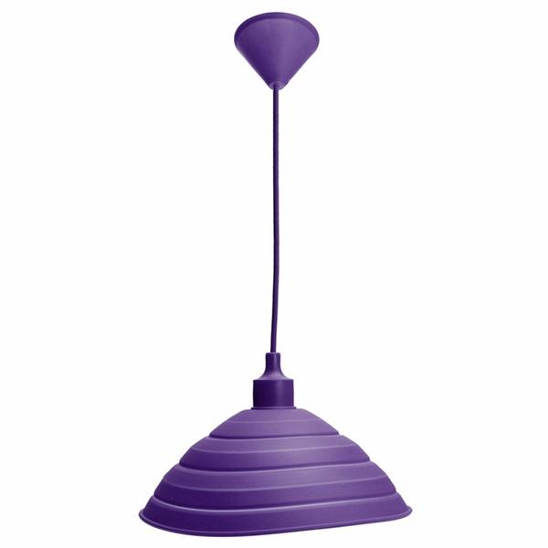 Pendant Lamp Holder Colorful Silicone Folding Lampshade Ceiling Light Socket AC 110-240V