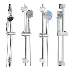Bathroom Shower Head Riser Rail Bracket Handheld Holder Bar Chrome