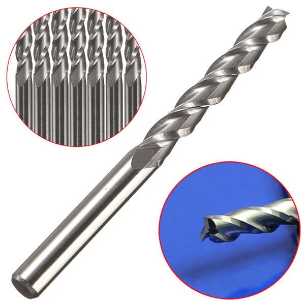 22x3.175mm 3 Flute End Mill Cutter Milling Cutter for Acrylic Wood
