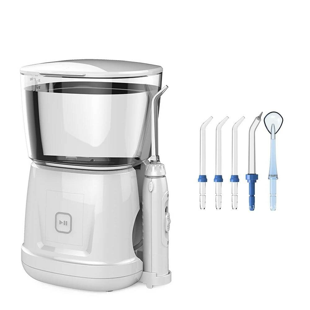 Oral Irrigator Dental Jet Electric Flosser 1000ml Water Tank Teeth Cleaning 5 Modes 5 Tips Cleaner