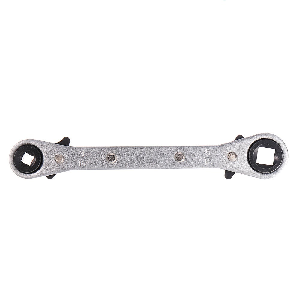 Double Head Adjustable Wrench Ratchet Spanner 3/16 1/4 5/16 3/8 Socket 4 in 1 Ratchet Wrench