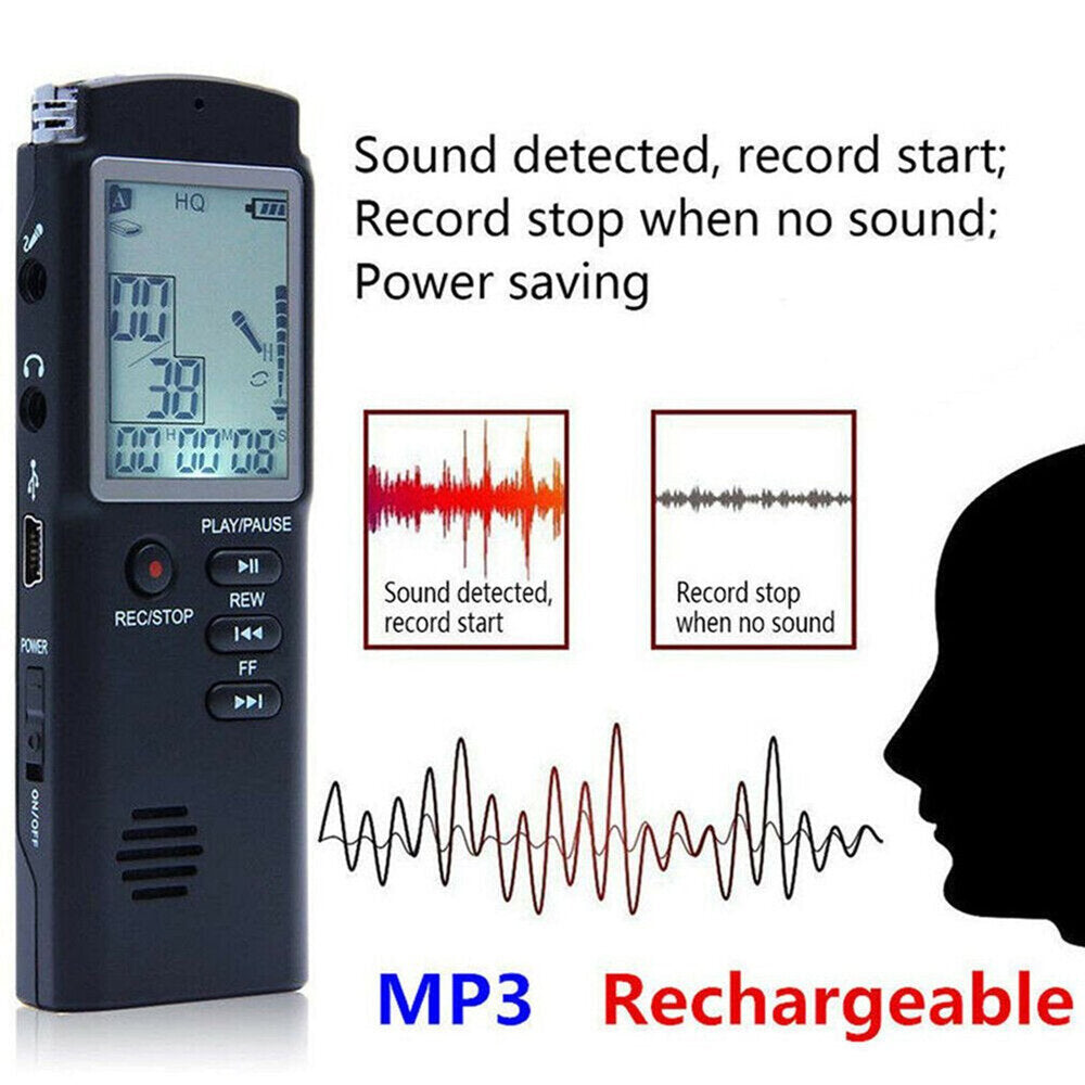 Voice Recorder USB Professional 96 Hours Dictaphone Digital Audio With WAV MP3 Player