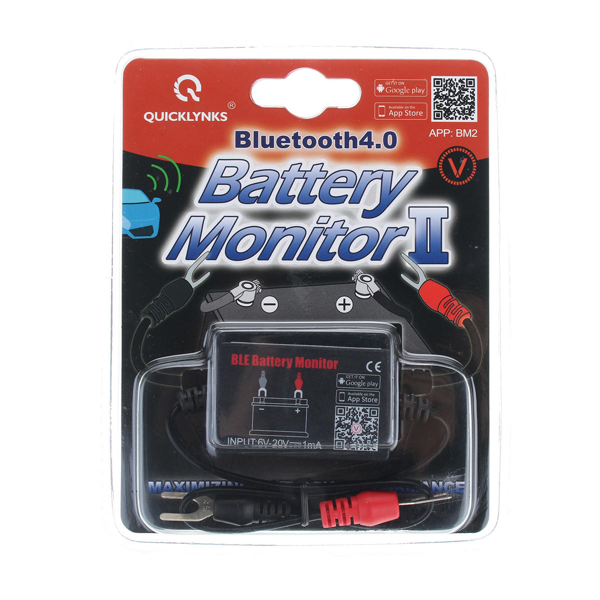 12V Car Battery Monitor Tester BM2 Bluetooth Device for 6V-20V Vehicle