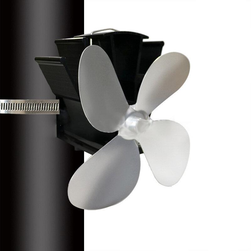 Christmas Style 4-Blade Heat Powered Stove Fan Fireplace Log Wood Burner Eco Fan 55C-350C