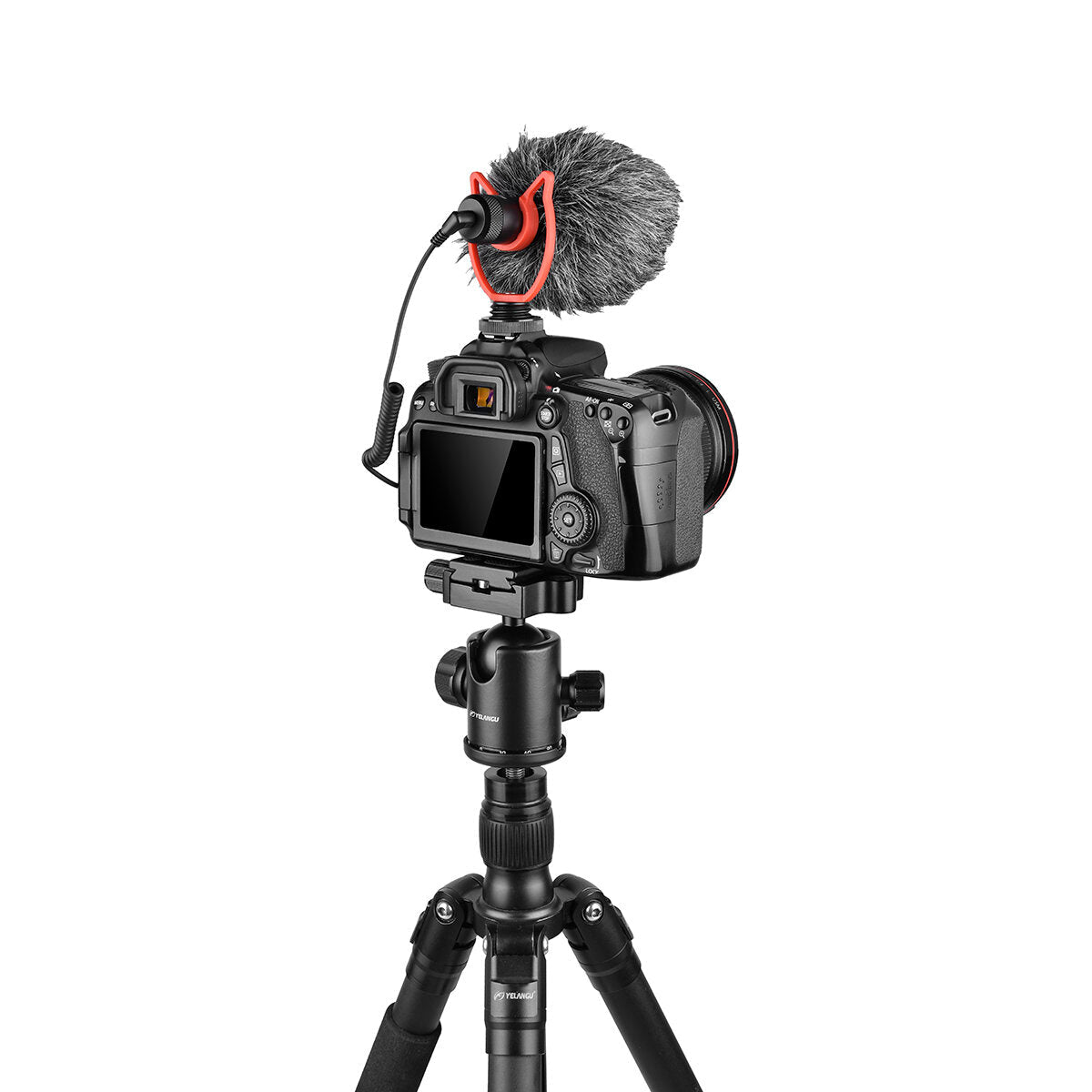 Mini Microphone Plug-and-Play Mic 3.5mm Plug with Shock Mount Wind Screen for Smartphone DSLR Camera Video Photography