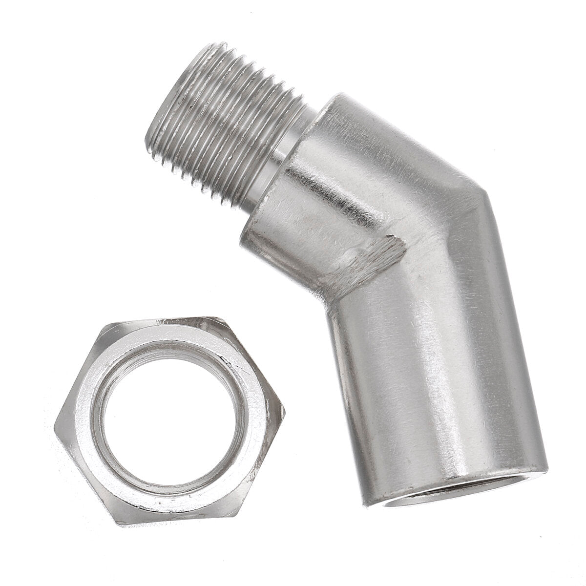 Adjustable Lambda Oxygen Sensor Boss Extender Spacer 45 Degree