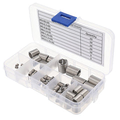60PCS/set M3-M12 Thread Insert Set Stainless Steel Screw Thread Repair Insert Kit Wire Screw Sleeve Set