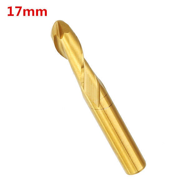 6mm Shank 2 Flutes Ball Nose End Mill Cutter 15/17/22mm Titanium Coated CNC Cutting Tool