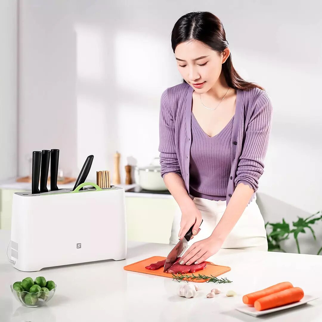 Smart Chopsticks Sterilization Rack Mijia APP Control UV Sterilization Food Contact Grade Cutting Board