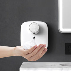 Smart Temperature Display USB 320ml Wall-mounted Automatic Soap Dispenser Rechargeable Waterproof Infrared Sen sor Foam Handwash Machine