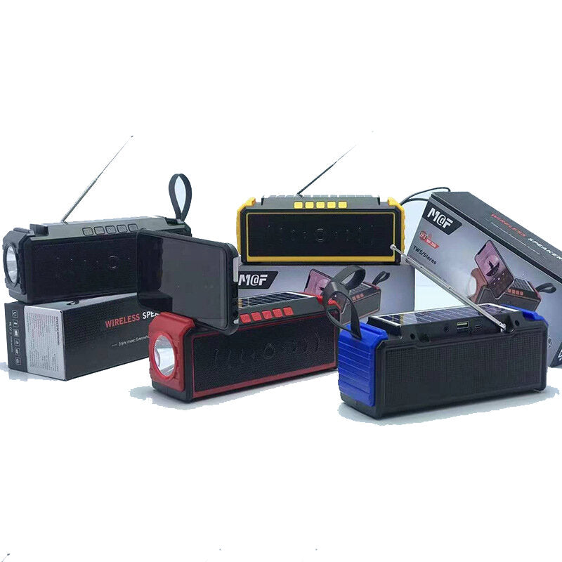 1200MAH Outdoor Camping Light Multifunction 580G Solar Charging Wireless Bluetooth Speaker Card Radio With Antenna