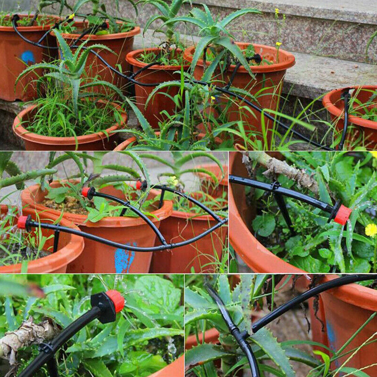 10/25m Hose Irrigation Dripper Watering Kit Automatic Irrigation System Garden Cooling Tool Kits