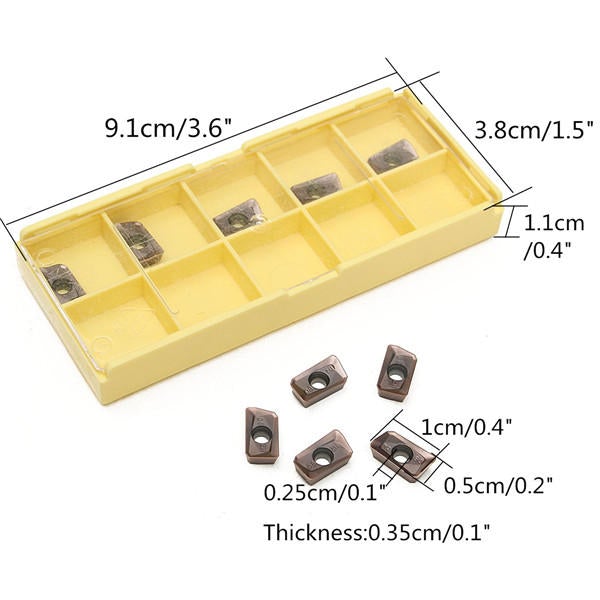 10pcs Tungsten Steel Turning Tool Holder Inserts Steel Milling Inserts