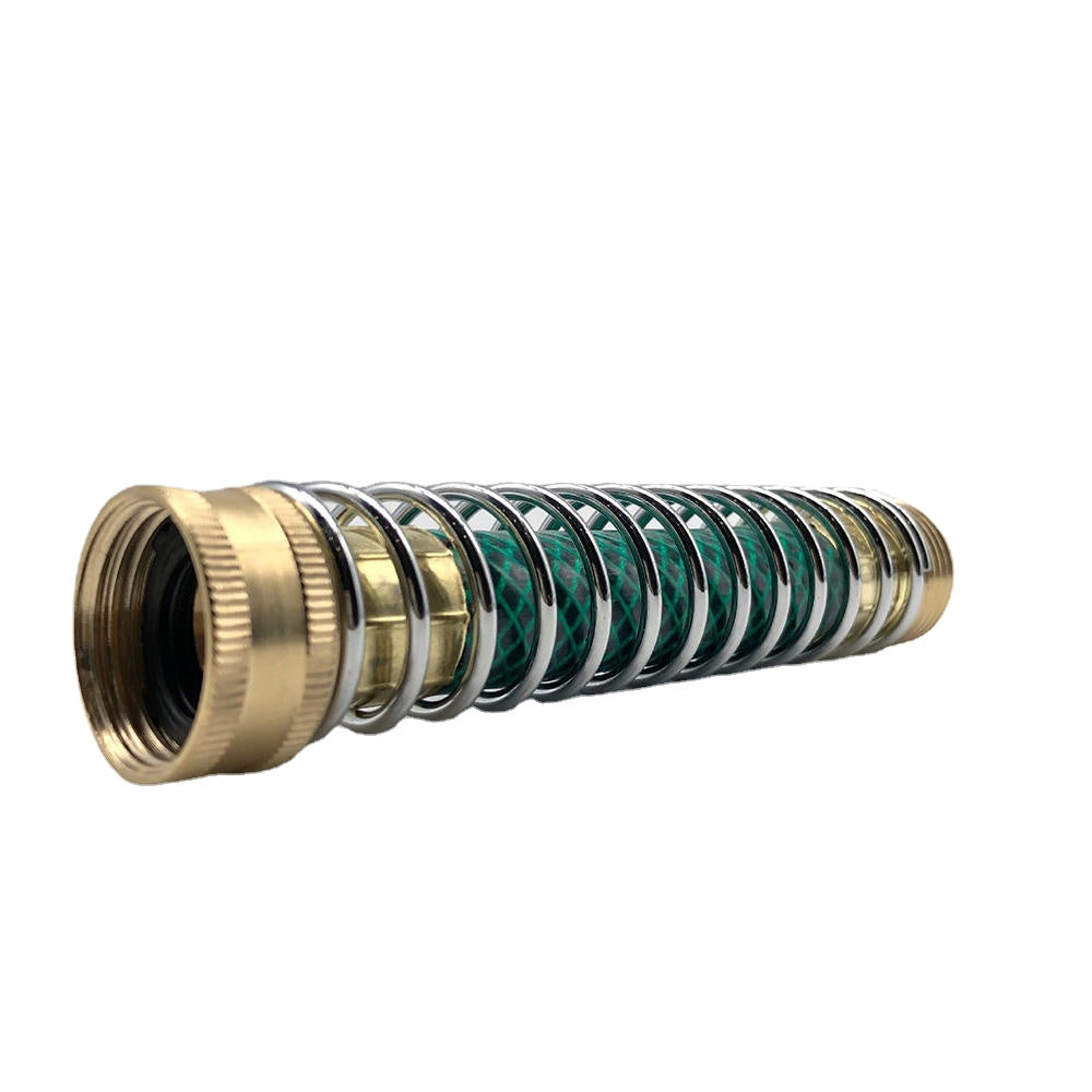 3/4'' Brass Coil Spring Hose Tube Threaded Garden Faucet Spring Coupling Adapter Hose Protector Irrigation Tap Connector Extension Pipes Fittings
