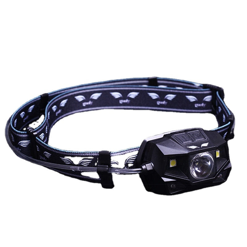 180 Lumens Outdoor Cycling LED Headlamp 360 Degree Light Beam IPX4 Warning Light
