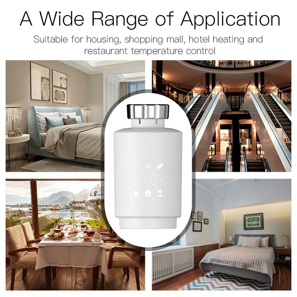 Smart Home Radiator Valve Switch App Remote Control Temperature Adjustment Voice Control Works with Alexa Google Home