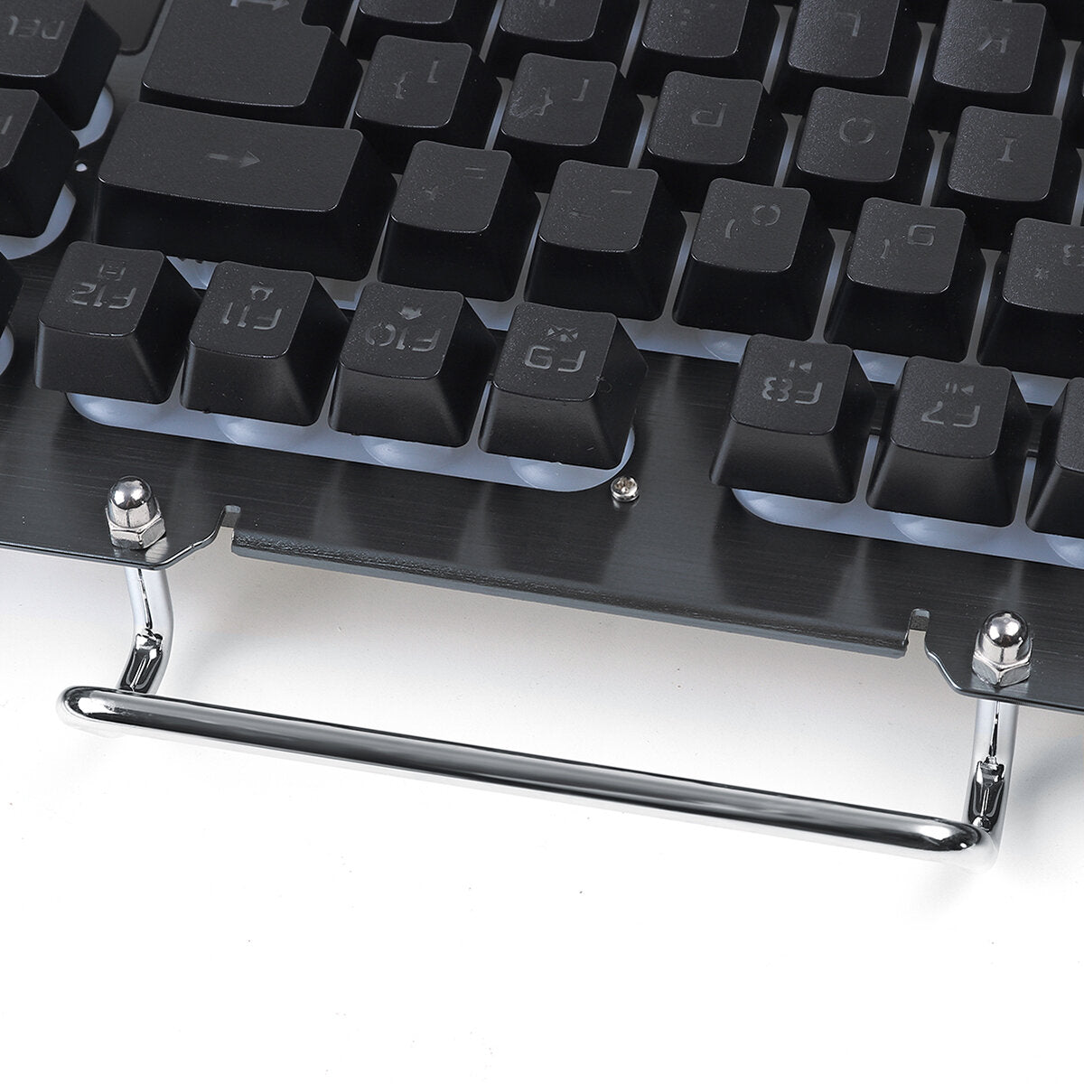 104 Keys PC Gaming Keyboard Mechanical Feeling Waterproof LED Backlight Computer Keyboard with Phone Holder
