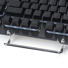 104 Keys PC Gaming Keyboard Mechanical Feeling Waterproof LED Backlight Computer Keyboard with Phone Holder
