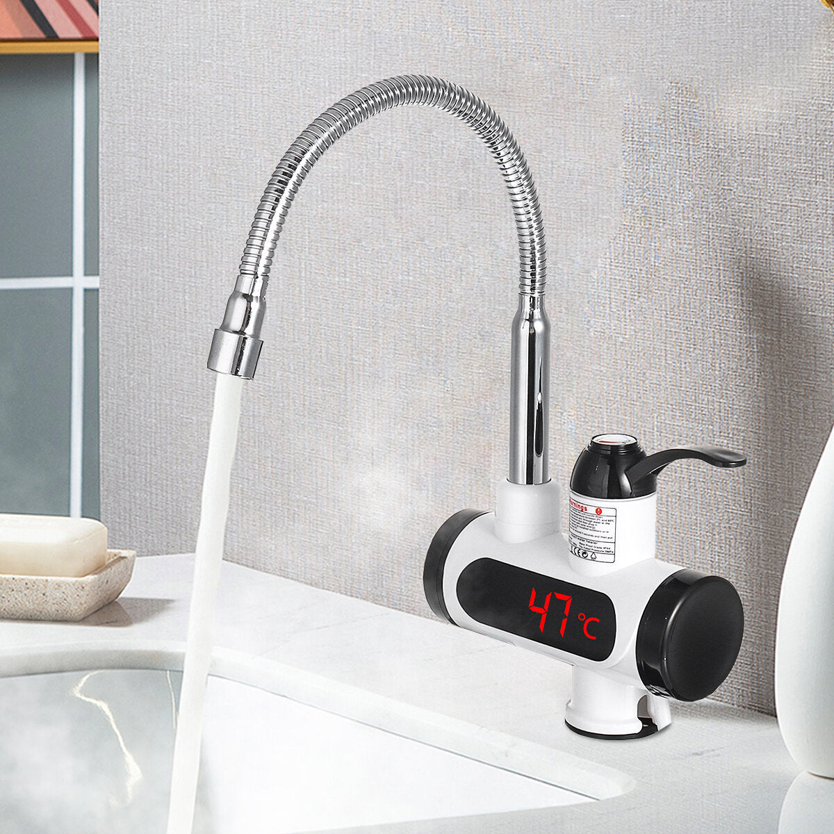 3000W Electric Faucet Tap Instant Hot Water Digital Heater Home Bathroom Kitchen