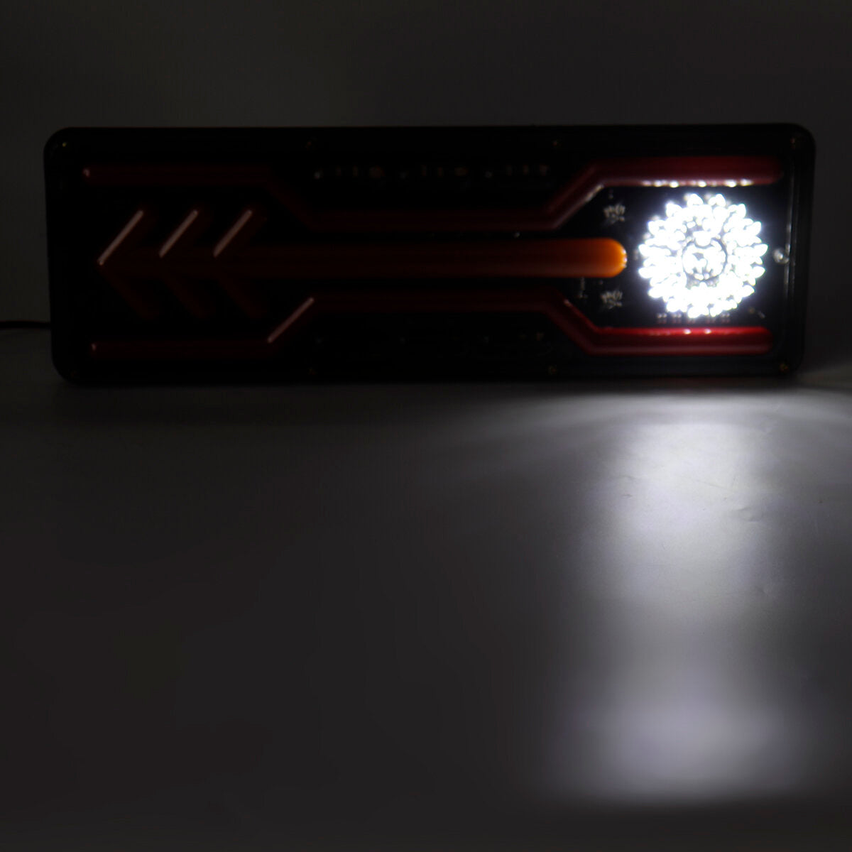 Pair 24V LED Reverse Brake Dynamic Tail Turn Signal Rear Light For Truck Trailer Lorry Tractor