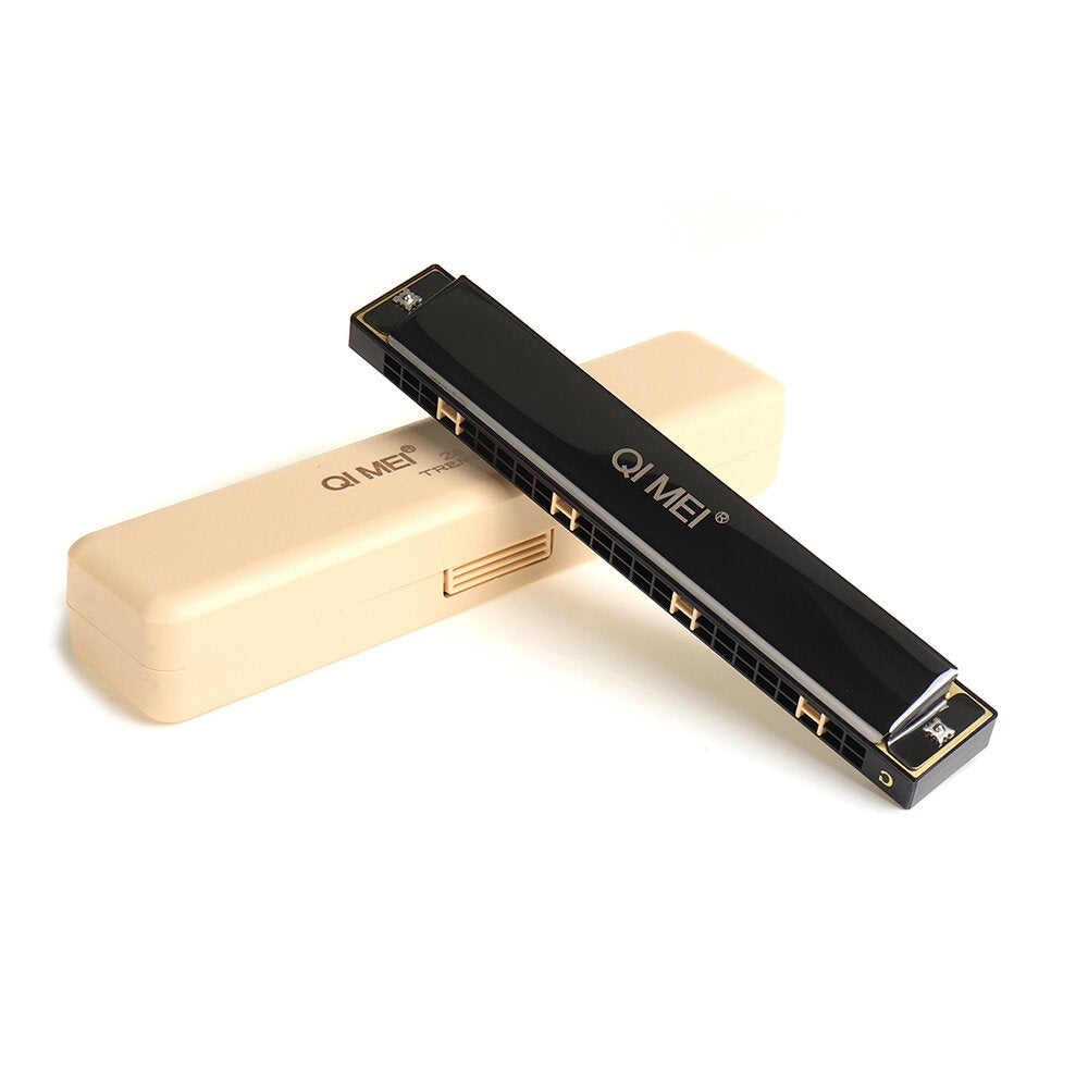 24 Holes Chromatic Harmonica Polyphonic C Key for Adults