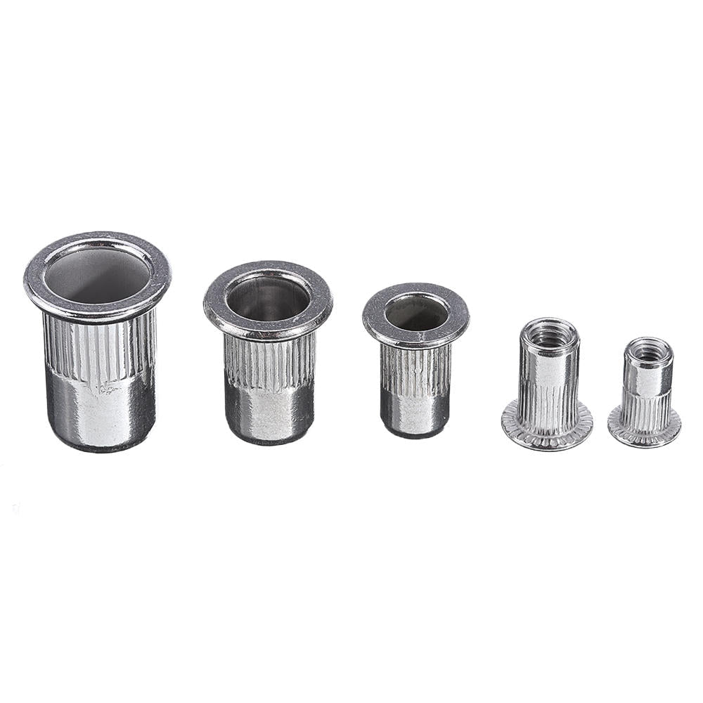 180Pcs M3/M4/M5/M6/M8/M10 Stainless Steel Rivet Nut Threaded Countersunk Head Insert Nut Tool Kits