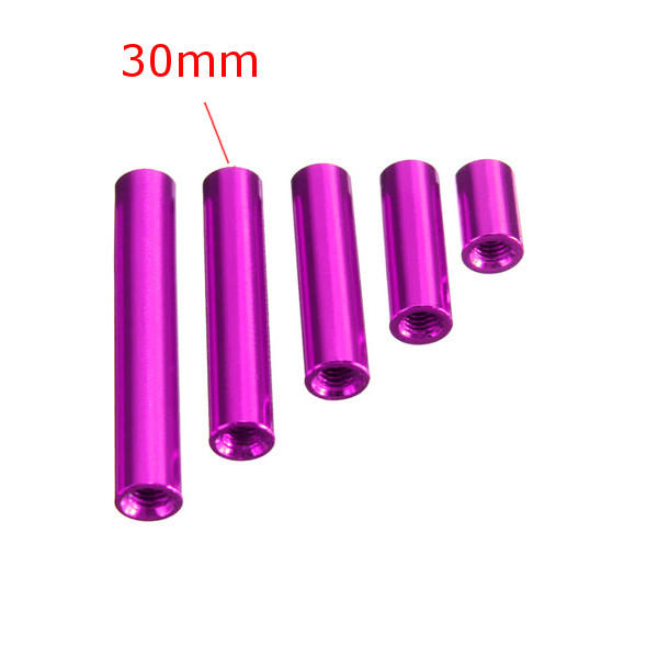 M3 Aluminum Alloy Standoff Studs 10-35mm Purple Round PCB Board Standoffs 10pcs