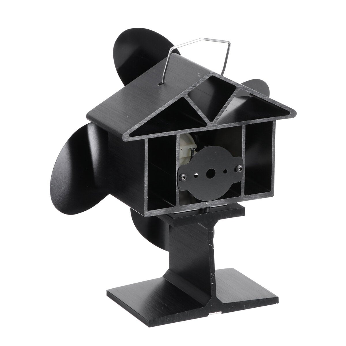 4 Blades Heat Powered Wood Stove Fan Eco Friendly Wood Log Burner Fireplace Fan