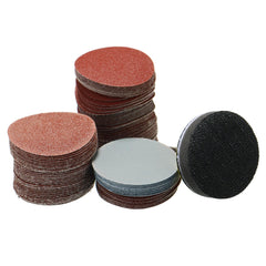 120Pcs 50mm Backing Pad Sandind Disc Polishing Set Abrasive Cleaning Tools