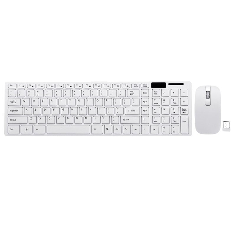 Ultra Thin 2.4GHz Wireless 101 Keys Keyboard and 1000DPI Mouse Combo Set With Keyboard Cover