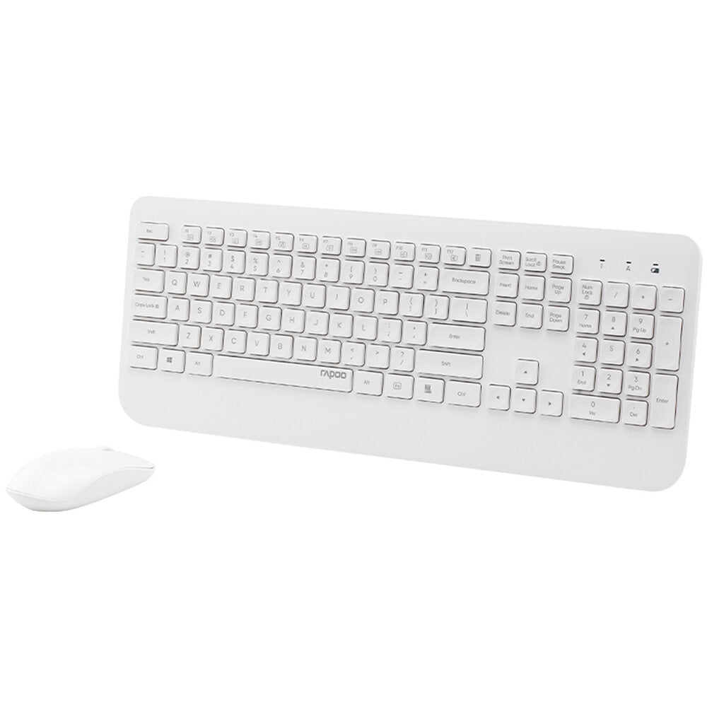 2.4G Wireless Keyboard Mouse Combo 105 Keys Waterproof Keyboard 1000DPI Silent Portable Optical Mice with USB Receiver Set for Laptop PC Notebook