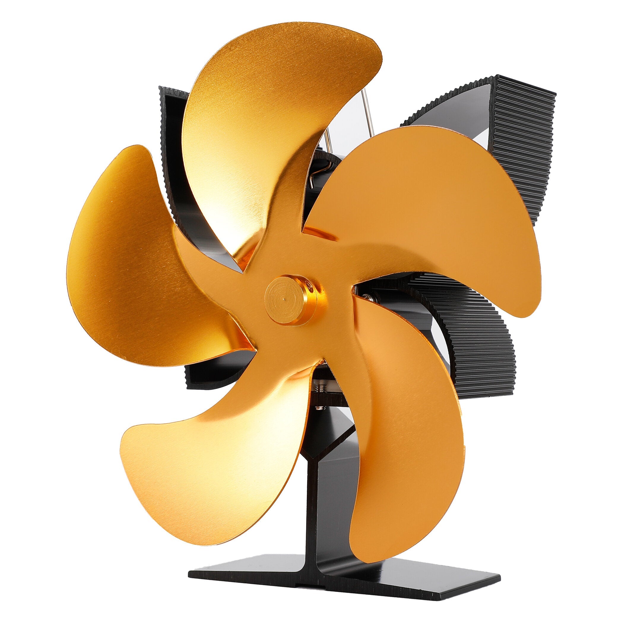 5 Blades Fireplace Fan Eco Friendly Quiet Wood Burner Stove Fan Thermal Heat Power Fan Home Christmas Gift