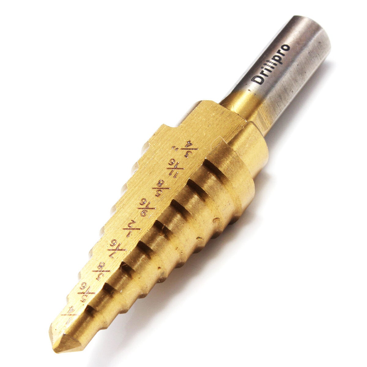 HSS Titanium Pagoda Drill/Ladder Drill 1/4&3/8&1/2 Inch Round Shank Step Drill Bit