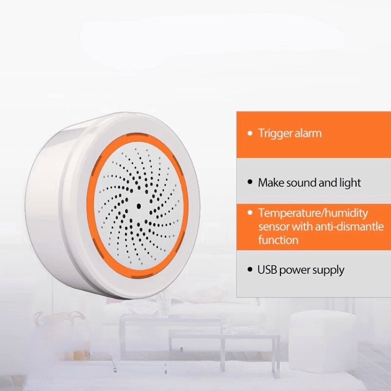 Temperature Humidity Smart Alarm Sensor Sound Light Sensor Smart LIfe Security Accessories