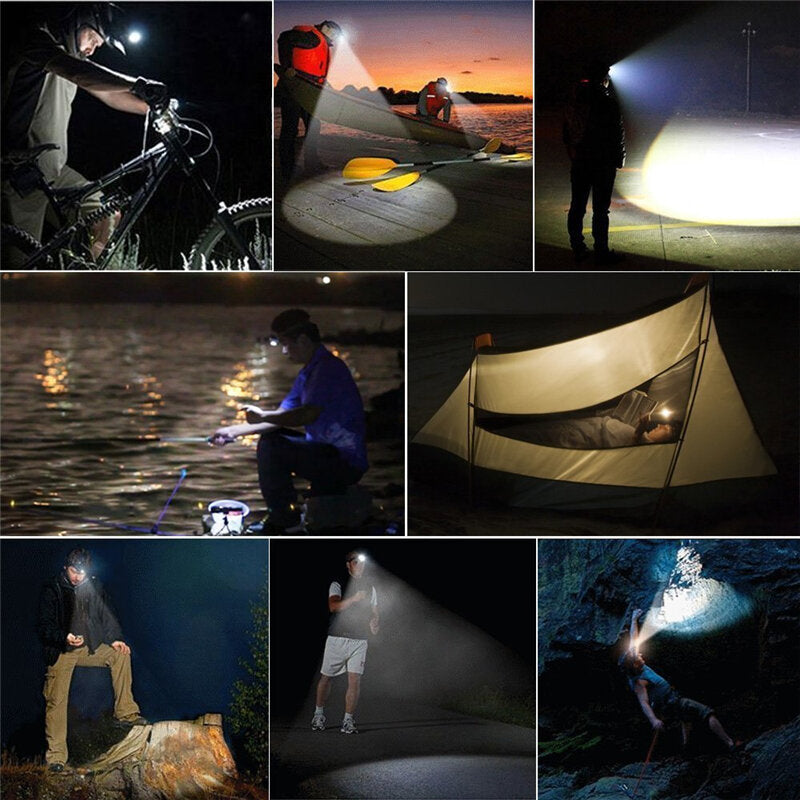 9xT6 LED Headlamp USB Rechargeable 6 Modes Bike Headlight 18650 Torch Lamp Outdoor Night Cycling Work Light