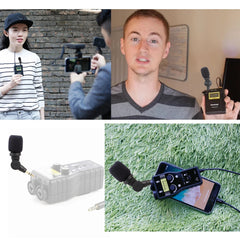 Plug and Play 3.5mm Wireless Omnidirectional Microphone for Video Mic DSLR Camcorder CaMixer SmartMixer LavMic SmartRig