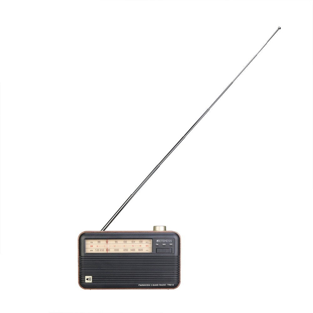 FM MW SW 3 Band Wood Radio Grain Retro Older